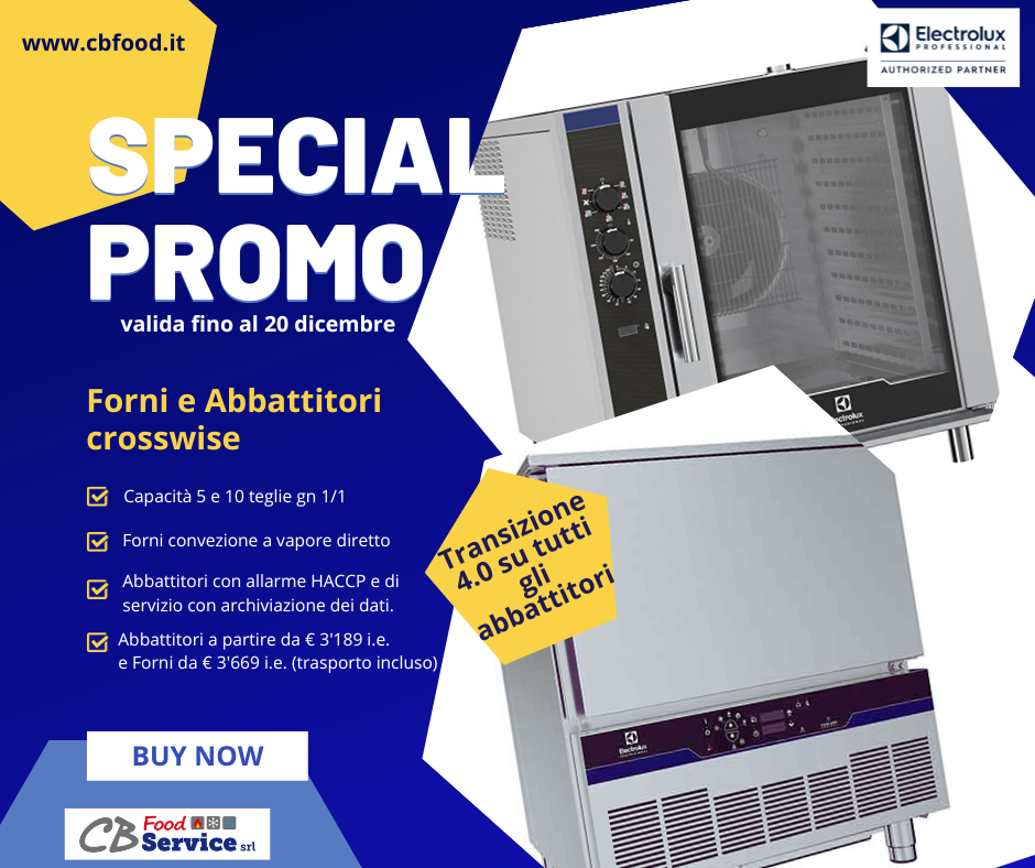 Promozione forni e abbattitori crosswise Electrolux Professional