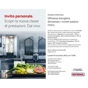 Lunedì 10 Novembre Evento Rational – Non Mancate!